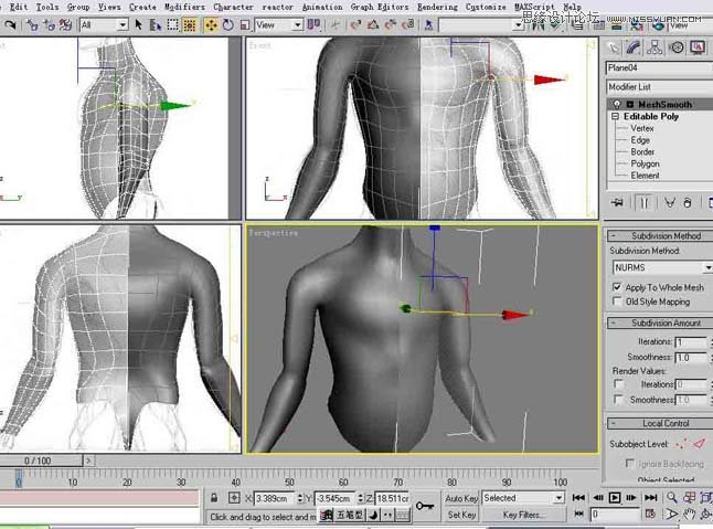 3ds max解析人体建模实例教程,PS教程,图老师教程网