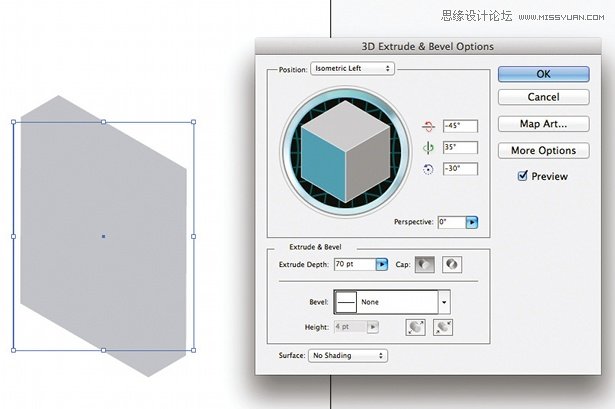 Illustrator使用3D工具和参考线来创建立体的图标,PS教程,图老师教程网