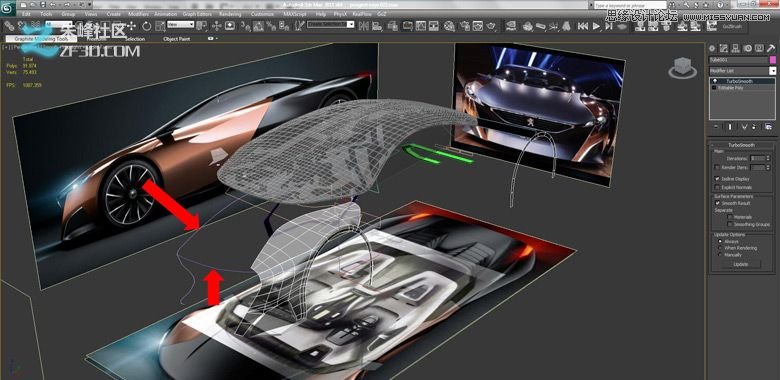 3dmax集合Vray制作标致时尚的汽车模型,PS教程,图老师教程网