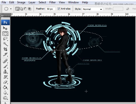 Photoshop制作Tron风格的科幻插图教程,PS教程,图老师教程网