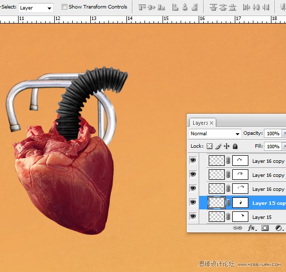 Photoshop设计恐怖效果的超现实海报,PS教程,图老师教程网