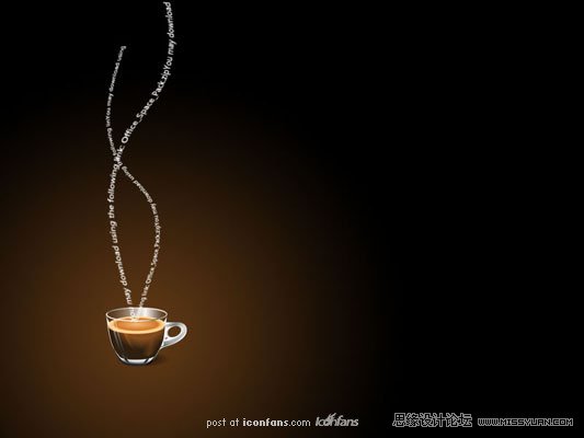 Photoshop绘制梦幻光线效果的咖啡海报,PS教程,图老师教程网
