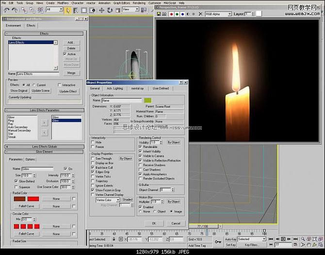 3ds Max实例教程：制作蜡烛详细过程,PS教程,图老师教程网