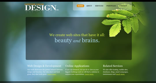 50张绿色低碳系列网站设计欣赏,PS教程,图老师教程网