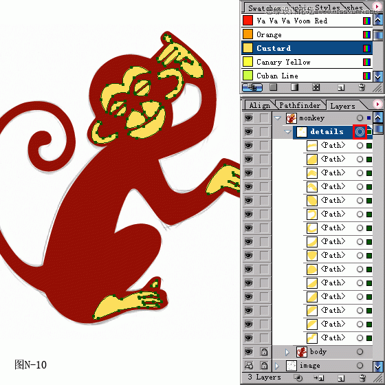 Illustrator设计红色风格的猴年贺卡教程,PS教程,图老师教程网
