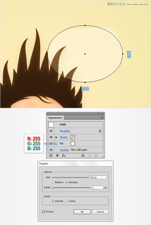 Illustrator设计时尚有趣的卡通人物脸部,PS教程,图老师教程网