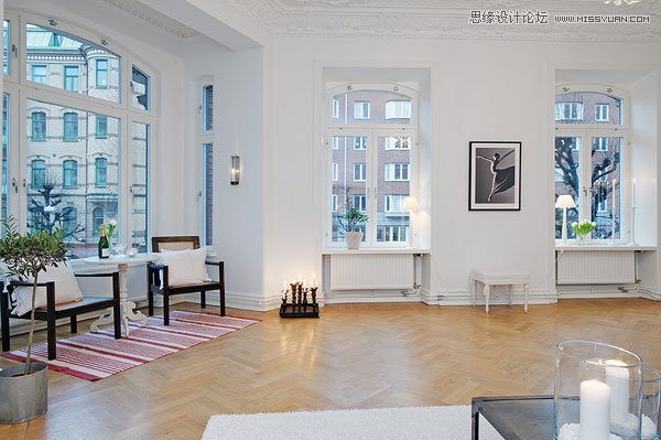 147平米瑞典白色公寓设计欣赏,PS教程,图老师教程网