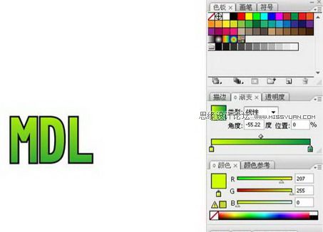 Illustrator CS2制作渐变质感描边字,PS教程,图老师教程网