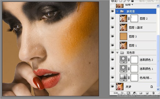 Photoshop调修肤质完美的妆容片效果,PS教程,图老师教程网