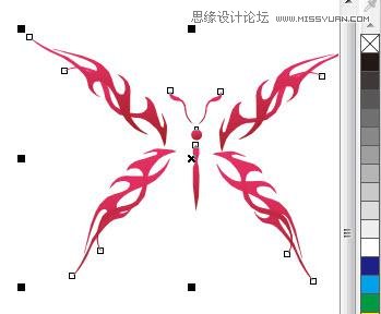 CorelDraw绘制时尚的蝴蝶花纹图案教程,PS教程,图老师教程网