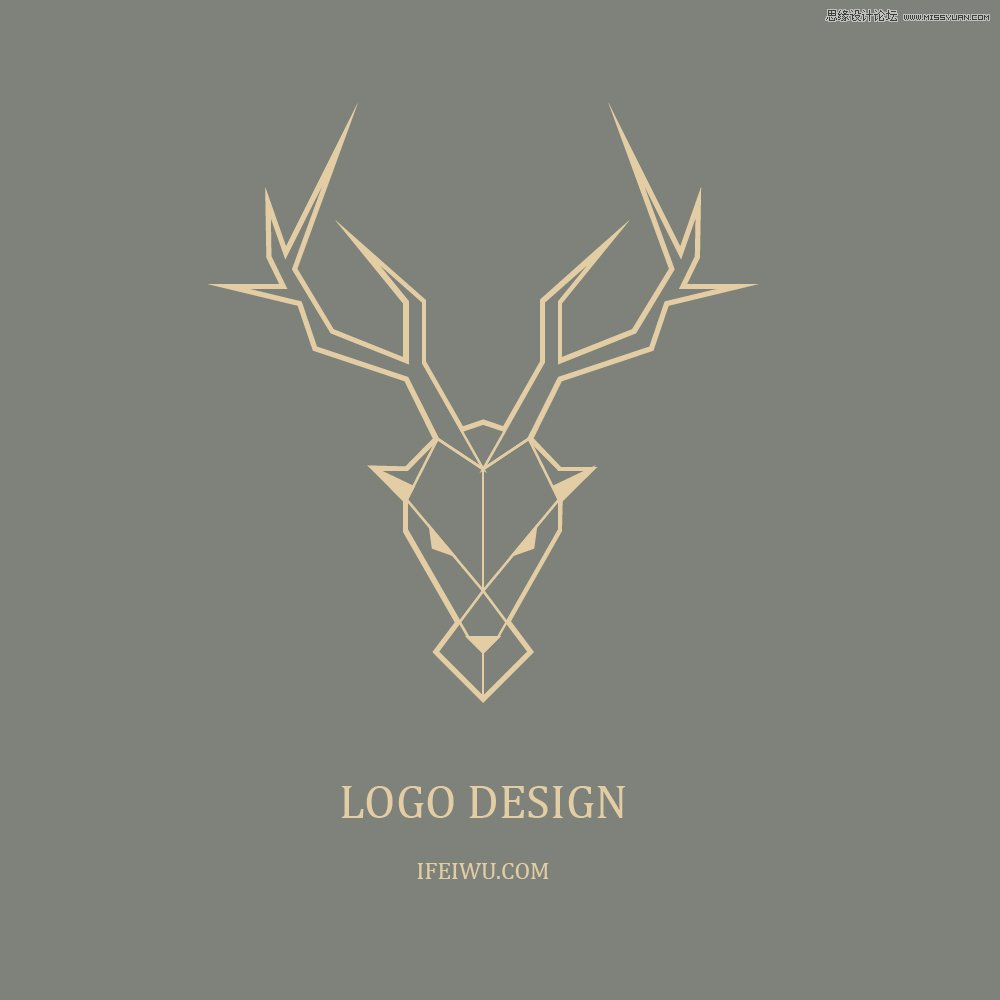 Illustrator绘制简约时尚的鹿形LOGO教程,PS教程,图老师教程网