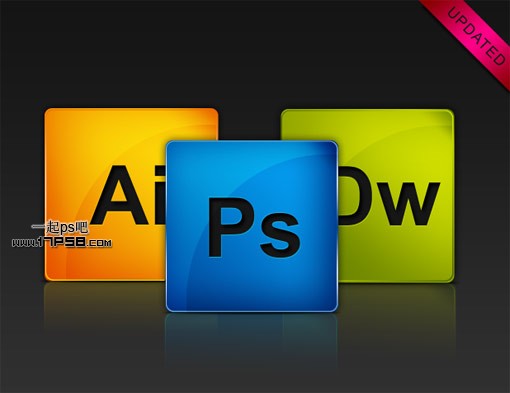 Photoshop设计质感的Adobe系列图标,PS教程,图老师教程网
