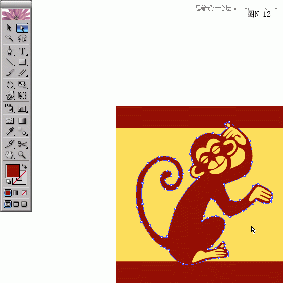 Illustrator设计红色风格的猴年贺卡教程,PS教程,图老师教程网