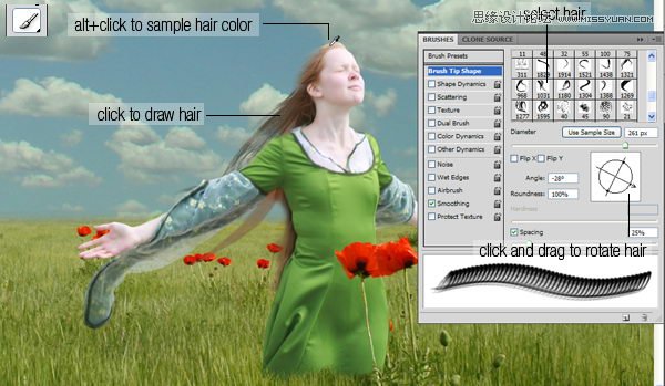 Photoshop合成草原上美丽的场景,PS教程,图老师教程网