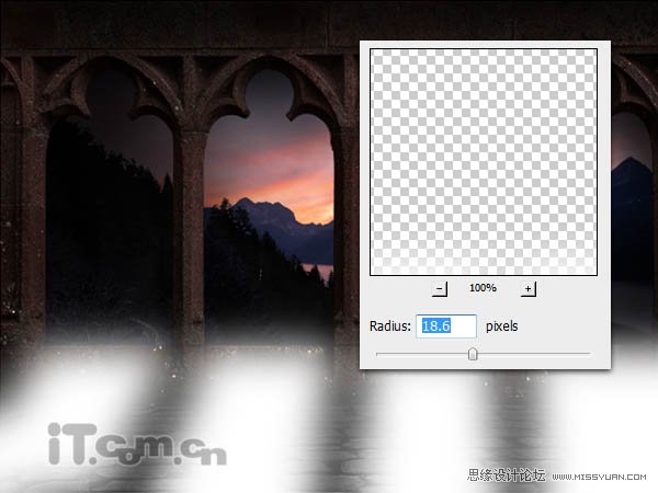 Photoshop合成古堡阳台上的日落美景,PS教程,图老师教程网