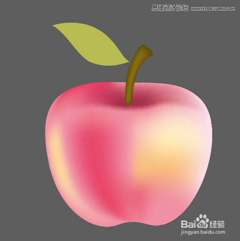 Illustrator网格工具制作逼真的红苹果教程,PS教程,图老师教程网