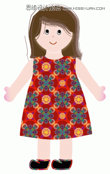 Illustrator绘制可爱布娃娃教程,PS教程,图老师教程网