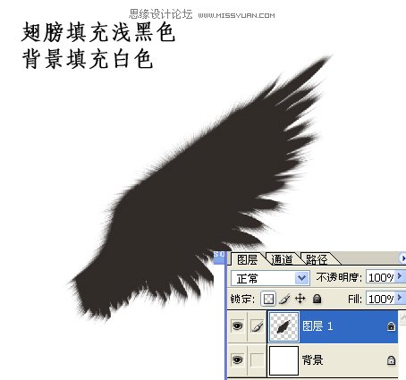 Photoshop打造一个漂亮的黑翼天使,PS教程,图老师教程网