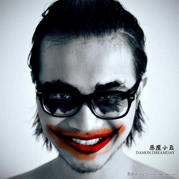 Photoshop恶搞照片制作小丑人物,PS教程,图老师教程网