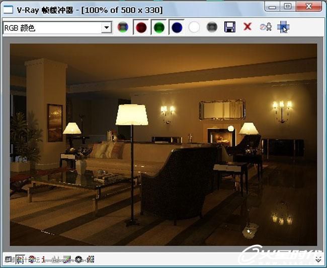 3D MAX实例教程：欧式客厅夜景渲染解析,PS教程,图老师教程网