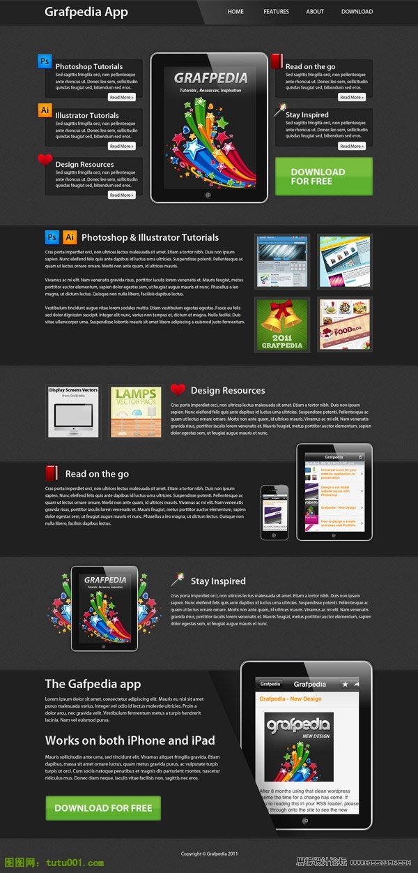 Photoshop设计教程：ipad主题网页制作教程,PS教程,图老师教程网