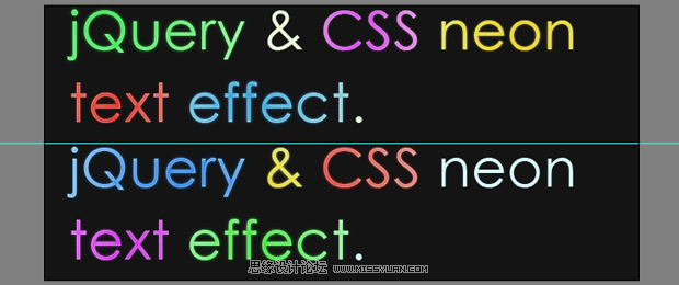 使用jQuery和CSS制作霓虹灯效果,PS教程,图老师教程网