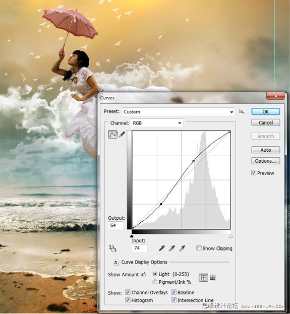 Photoshop合成梦幻美女飞天效果教程,PS教程,图老师教程网
