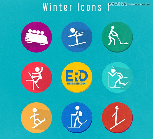 精选以冬季为主题的免费图标设计合集,PS教程,图老师教程网