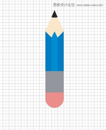 Illustrator使用艺术画笔绘制弯曲的铅笔,PS教程,图老师教程网