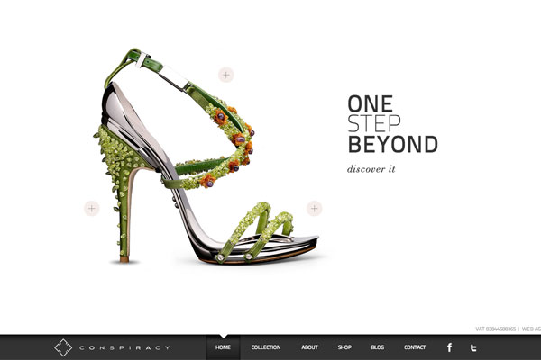 10个超赞的鞋类网站设计欣赏,PS教程,图老师教程网