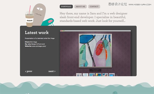 30个漂亮的个人单页网站设计欣赏,PS教程,图老师教程网
