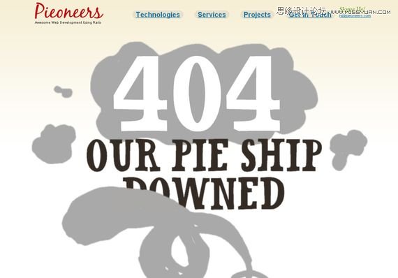 30个创意十足的404页面设计欣赏,PS教程,图老师教程网