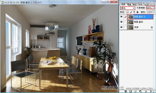 3DMAX实例教程：室内光影色彩的表现技法解析,PS教程,图老师教程网