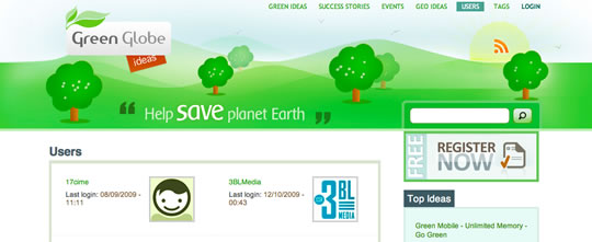 50张绿色低碳网站设计欣赏,PS教程,图老师教程网