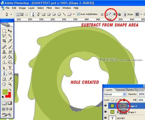 Photoshop字体教程：制作胶粘剂效果文字教程,PS教程,图老师教程网