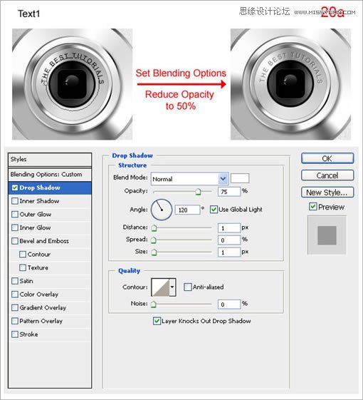 Photoshop CS3教程：绘制木质的数码相机,PS教程,图老师教程网
