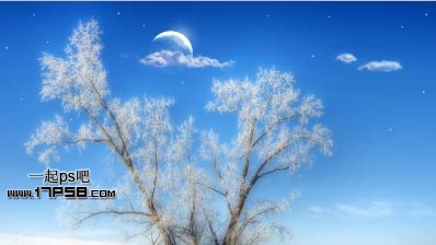 Photoshop制作一幅月光下的雪松景色,PS教程,图老师教程网