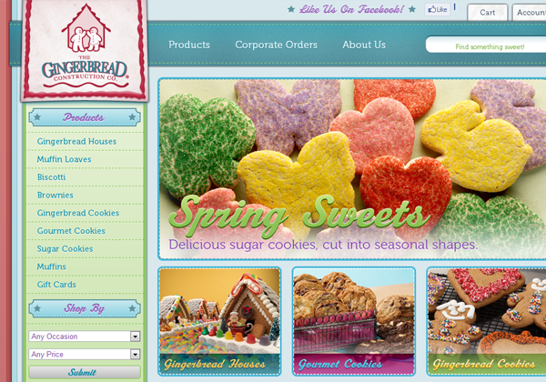 30多款激活设计灵感的糕点糖果网站欣赏,PS教程,图老师教程网