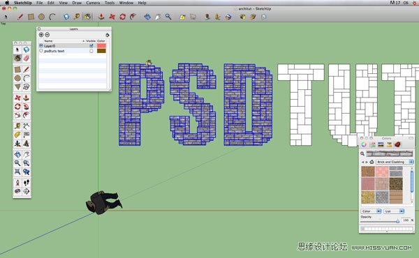 Photoshop和谷歌SketchUp创建超酷的3D立体字,PS教程,图老师教程网