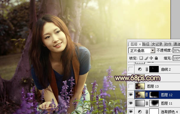 Photoshop调出日系MM漂亮的淡黄色调,PS教程,图老师教程网