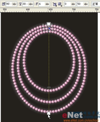 Coreldraw绘制一串发光的珍珠项链,PS教程,图老师教程网