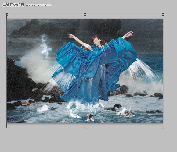 Photoshop合成在空中操控暴风雨的恶魔,PS教程,图老师教程网