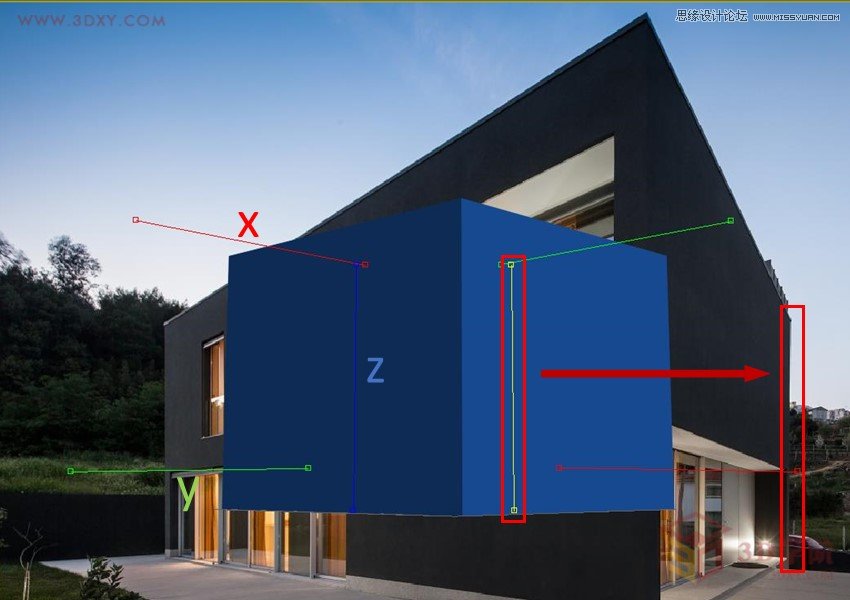 3DMAX巧用透视匹配给照片建模,PS教程,图老师教程网