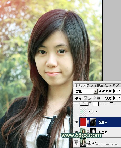 Photoshop调出外景女孩通透的肤色效果,PS教程,图老师教程网