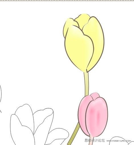 CorelDRAW绘制漂亮的花朵工笔画效果,PS教程,图老师教程网