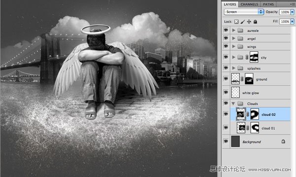 Photoshop合成经典的雨夜中失落的天使,PS教程,图老师教程网