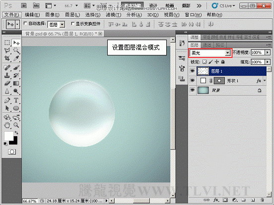 Photoshop样式教程：制作透明玻璃雪花按钮,PS教程,图老师教程网