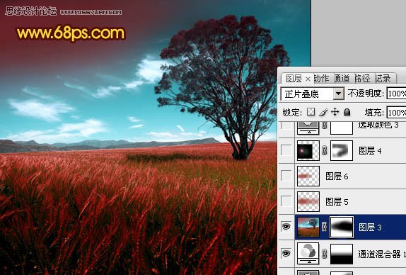 Photoshop调出风景图片黄昏色效果,PS教程,图老师教程网