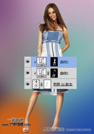Photoshop给模特美女制作时尚的背景,PS教程,图老师教程网