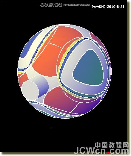 AutoCAD三维教程：南非世界杯足球的画法及渲染,PS教程,图老师教程网
